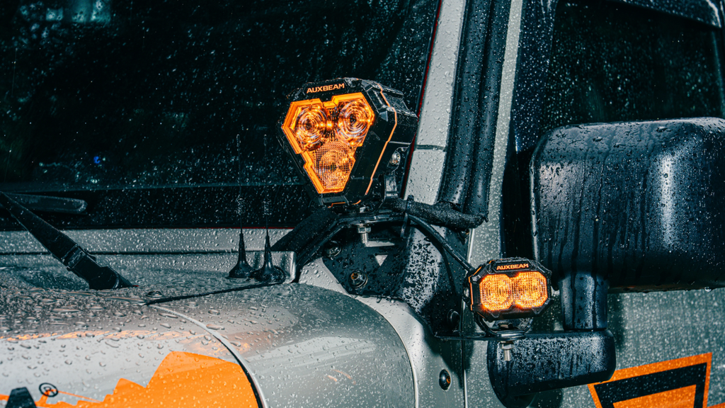MASTER-T Series 5" Combo Beam Triangle Off-Road Lights with Amber Backlight