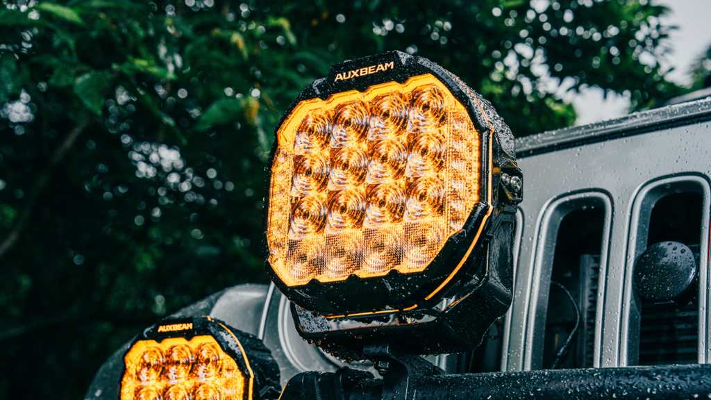 MASTER-T Series 9" Combo Beam Round Off-Road Lights with Amber Backlight