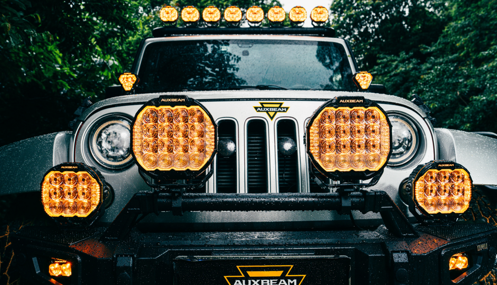 MASTER-T Series 9" Combo Beam Round Off-Road Lights with Amber Backlight