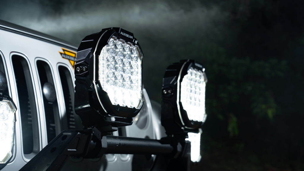 MASTER-T Series 9" Combo Beam Round Off-Road Lights with Amber Backlight