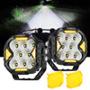 4 Inch Combo LED POD Lights Cube-Z Series | White DRL & Amber Turn signal Lights