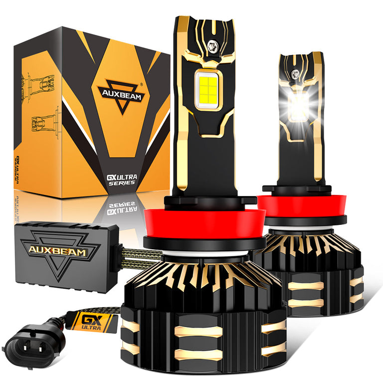 Auxbeam GX Ultra H8 H9 H11 H16 LED headlight bulbs 40000LM 240W with driver and box, India