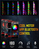 New LED RGB Whip Lights with Turn Signal & Brake Light With Bluetooth App Control