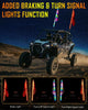 New LED RGB Whip Lights with Turn Signal & Brake Light With Bluetooth App Control