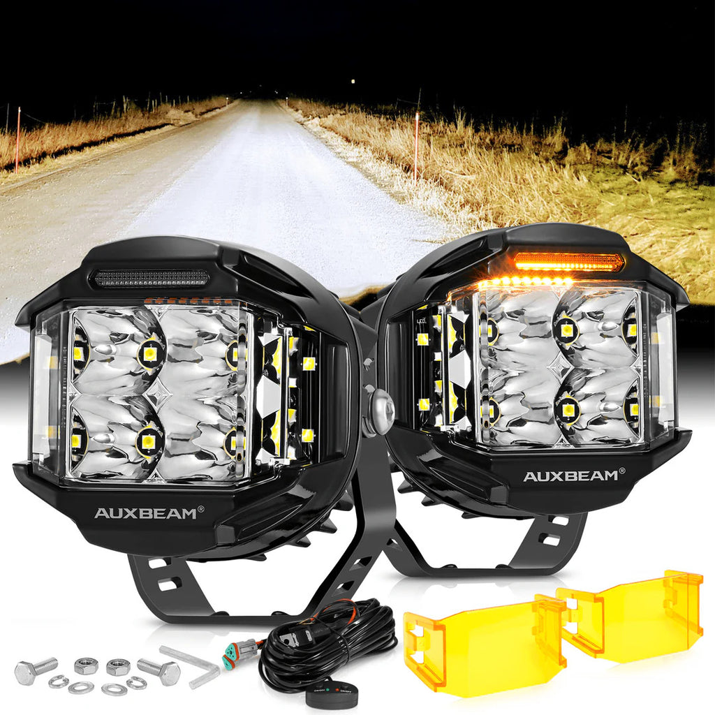 4 inch 92W 8960 LM Side Shooter LED With Additional Power Harness