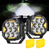 4 Inch Combo LED POD Lights Cube-Z Series | White DRL & Amber Turn signal Lights