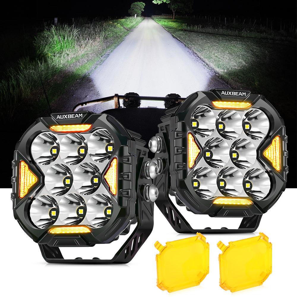 4 Inch Combo LED POD Lights Cube-Z Series | White DRL & Amber Turn signal Lights