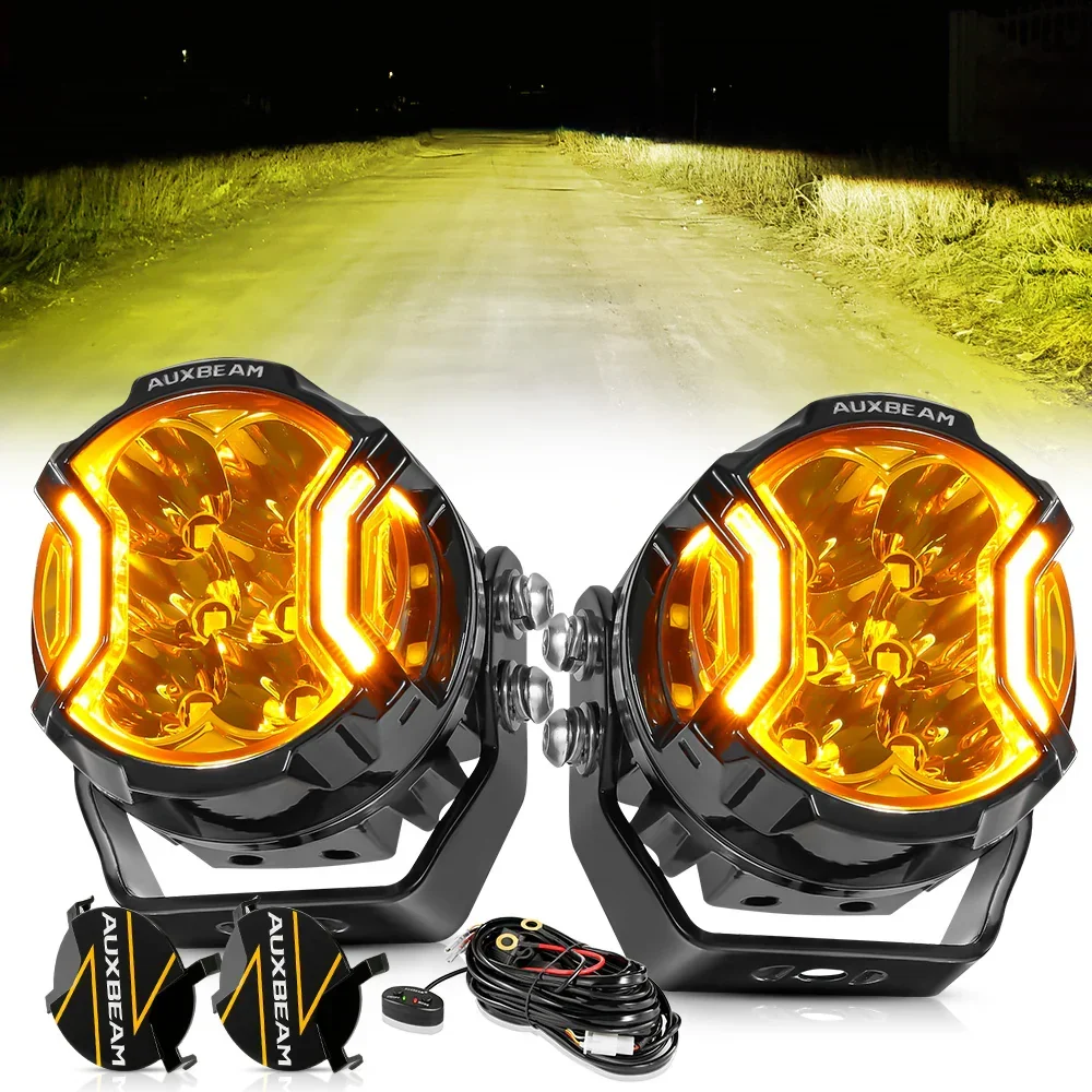 3 Inch 108W LED Side Shooter White & Amber POD Lights | V-Ultra Series