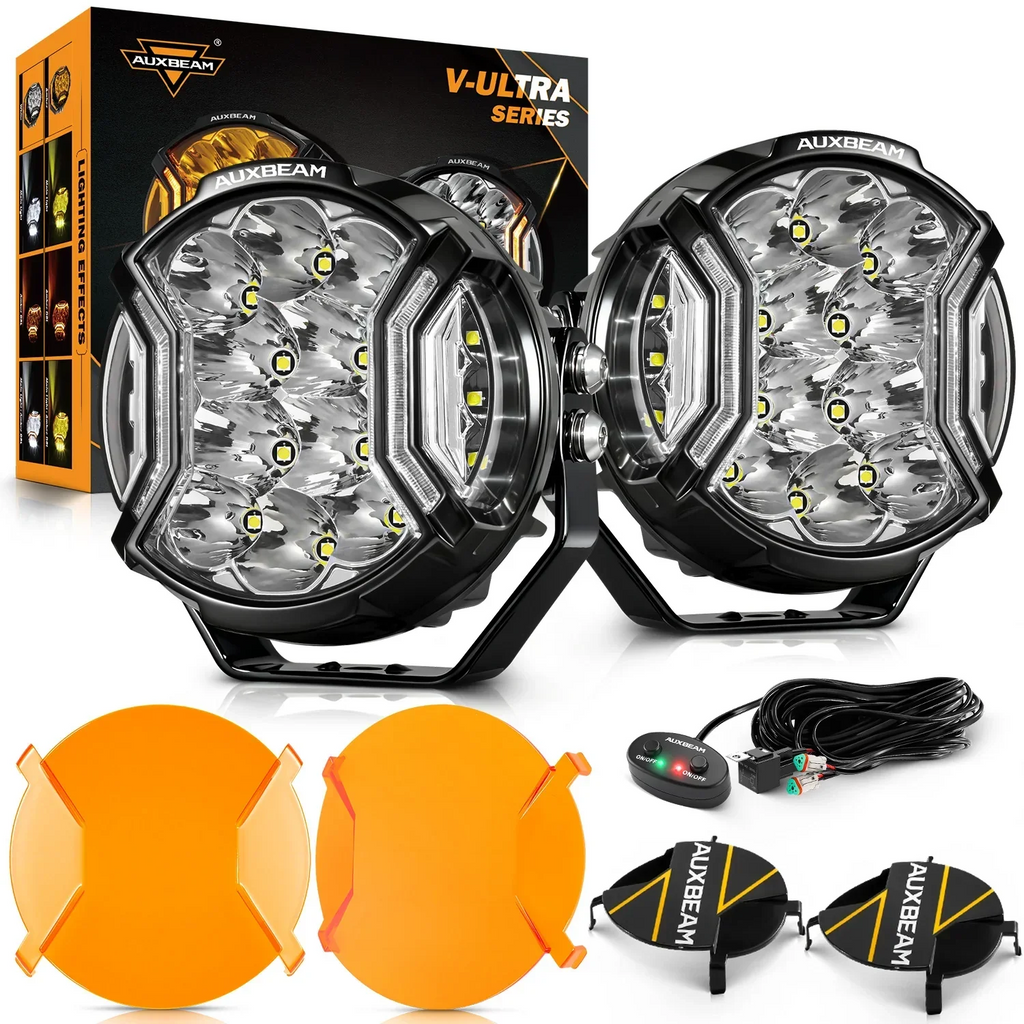 5 Inch 172W LED Side Shooter White & Amber POD Lights | V-Ultra Series