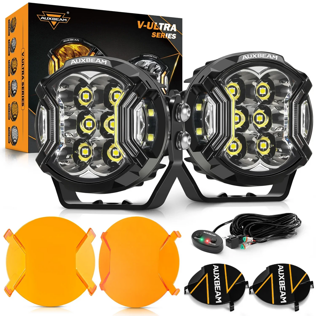 3 Inch 108W LED Side Shooter White & Amber POD Lights | V-Ultra Series
