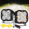 4.5 Inch 128 Watt LED Bike Lights With Additional Power Harness