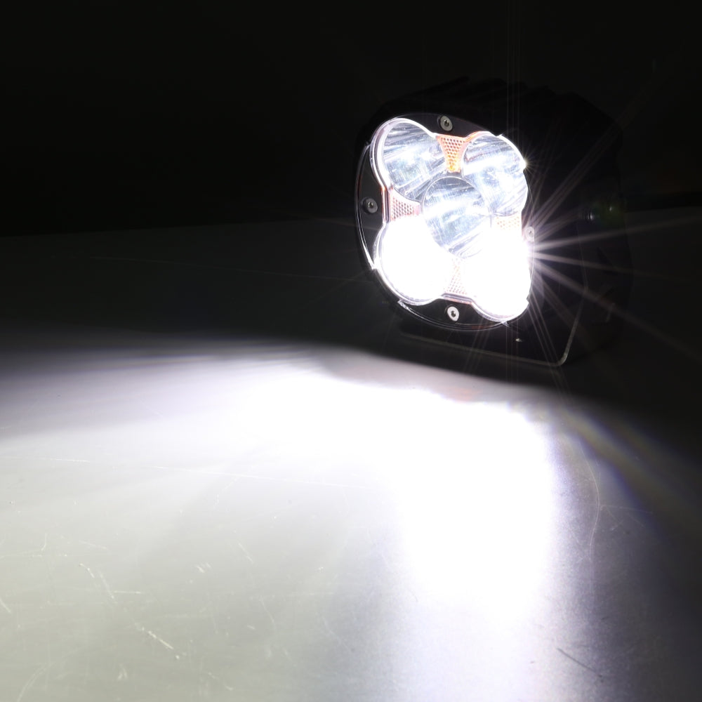 4.5 Inch 128 Watt LED Bike Lights With Additional Power Harness