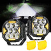 4 Inch Combo LED POD Lights Cube-Z Series | White DRL & Amber Turn signal Lights