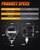 C4 Series | 4 Inch 110w Spot Round LED Pods White LED Driving Lights