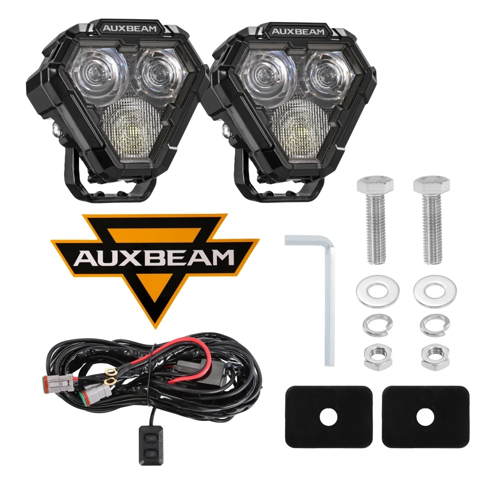 MASTER-T Series 5" Combo Beam Triangle Off-Road Lights with Amber Backlight
