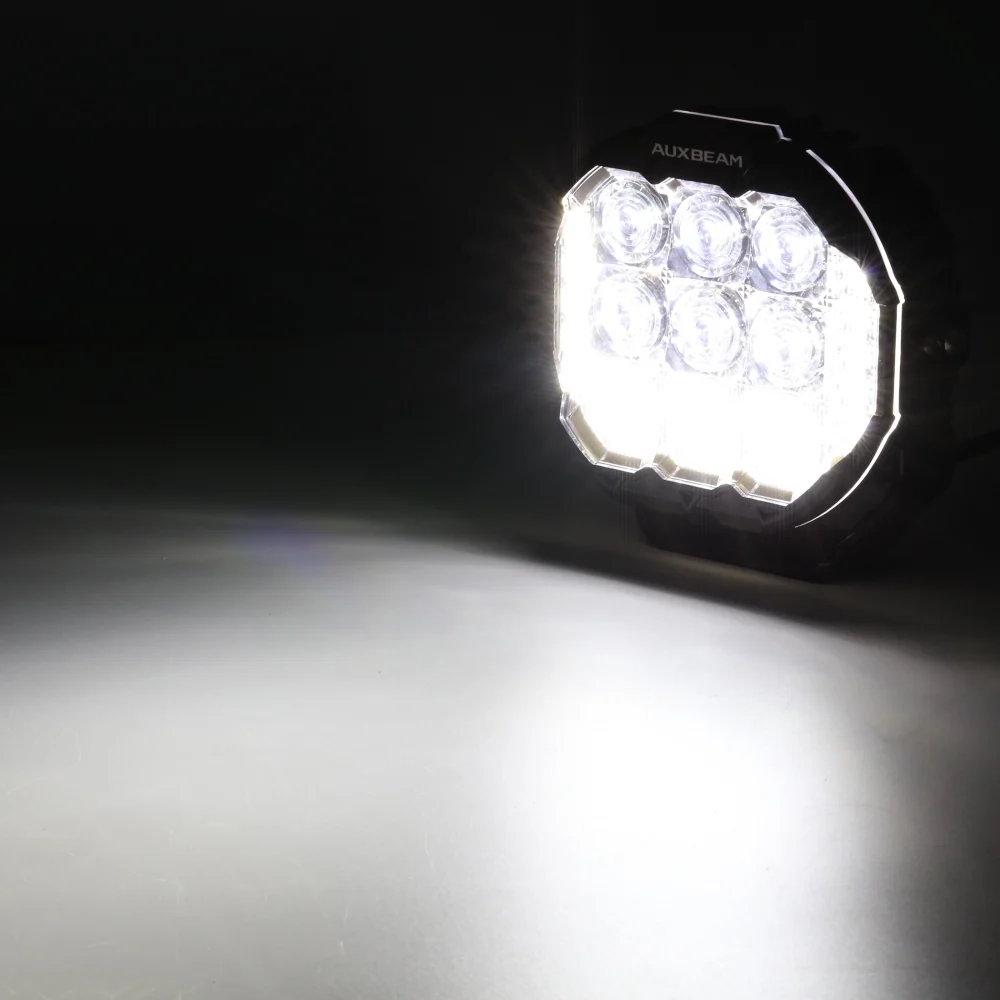 MASTER-T Series 7" Combo Beam Round Off-Road Lights with Amber Backlight