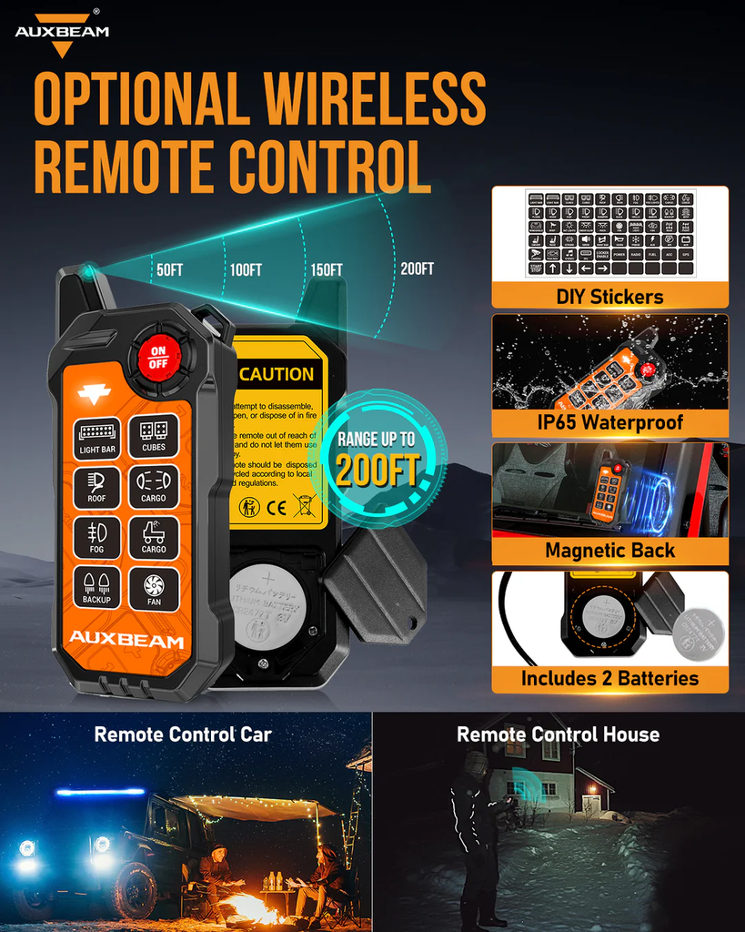 Auxbeam KS-80 RGB Knob Switch Panel 120A with 4 Modes