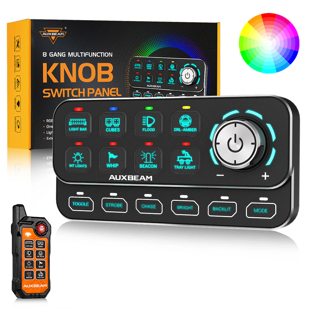 Auxbeam KS-80 RGB Knob Switch Panel 120A with 4 Modes