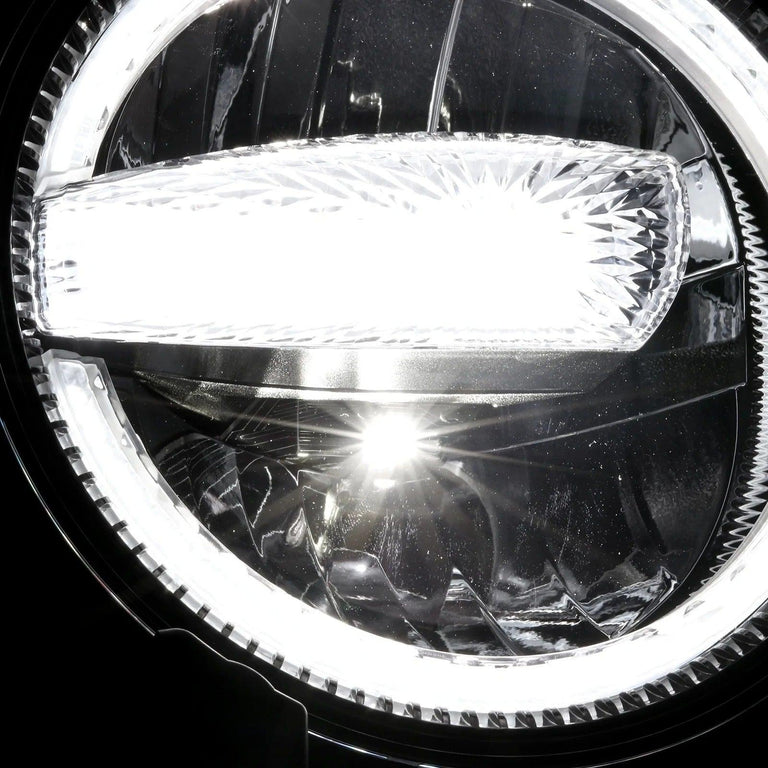 9 Inch 120W 9000 Lumens LED Headlights With Halo Ring DRL - AUXBEAM INDIA