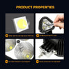 4 Inch Triangle White/Yellow Spot LED Pod Light With Wiring Harness