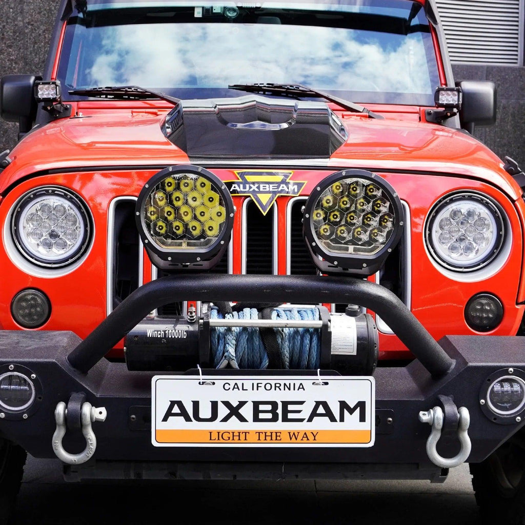 7 Inch 178W Round Off Road Light Spot Beam LED Driving Lights - AUXBEAM INDIA