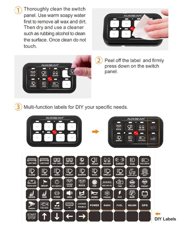 C60 6 Gang LED Switch Panel