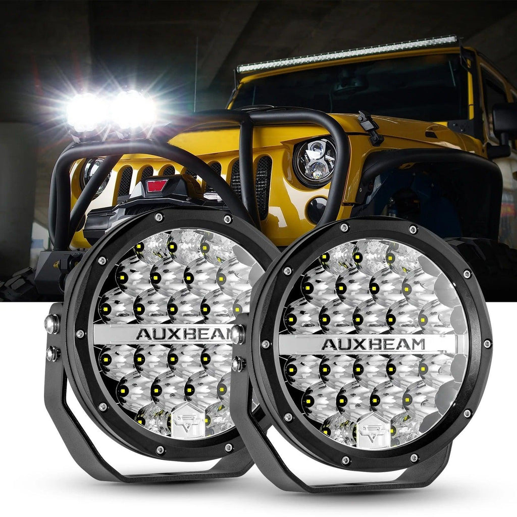 7 Inch 240W 24000Lumens Black LED Driving Lights - AUXBEAM INDIA