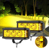 5 Inch LED Light Bar Square Side Shooter LED Pod Lights with Wiring Harness