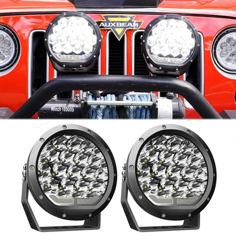 7 Inch 178W Round Off Road Light Spot Beam LED Driving Lights - AUXBEAM INDIA