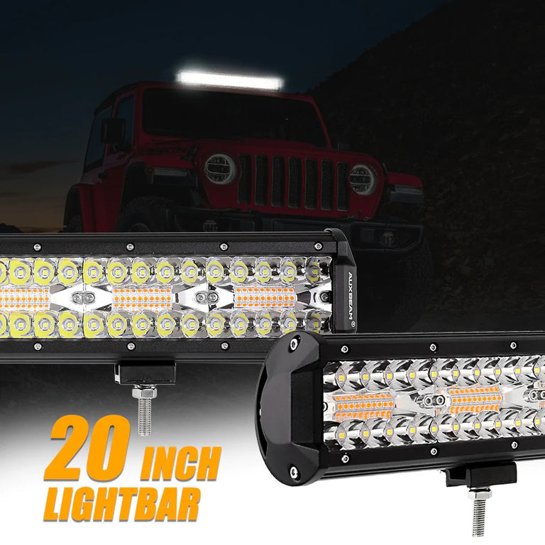6 MODES SERIES White/Amber LED LIGHT BARS (3