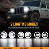 7 Inch 90W 7000Lumens LED Headlights with Halo Ring DRL - AUXBEAM INDIA
