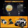 4 Inch White&Amber 6 Modes With Wiring Harness LED Pod Lights - AUXBEAM INDIA