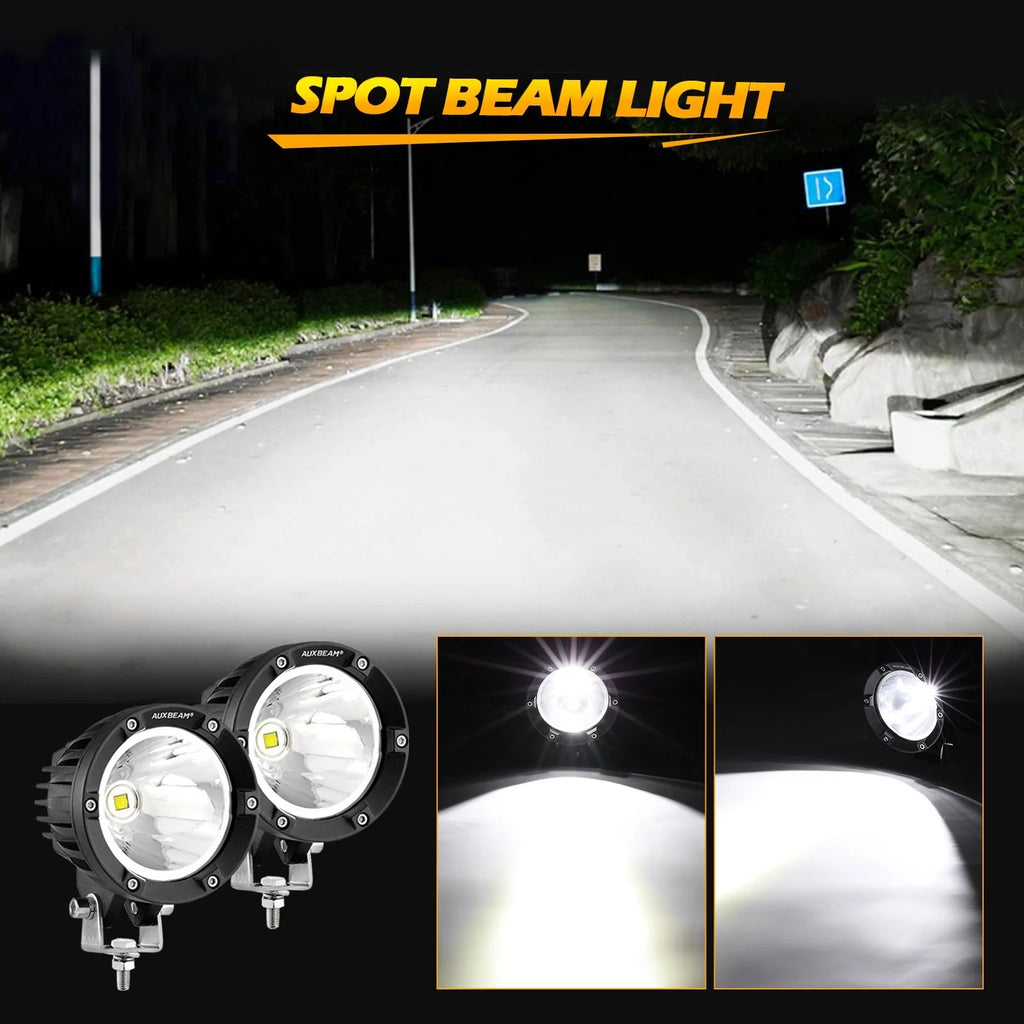 4 Inch 72W Round Spot White/Amber LED POD Light