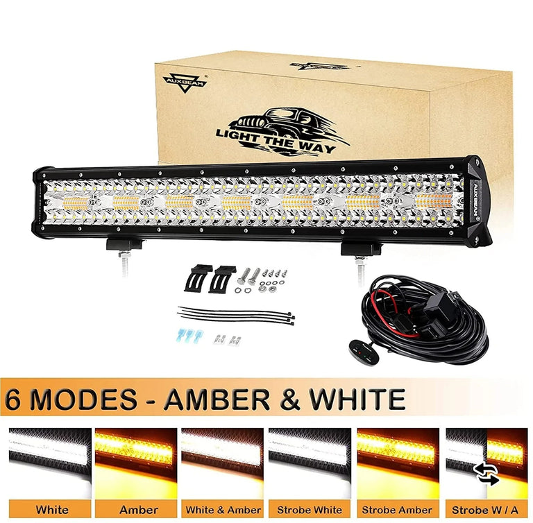 6 MODES SERIES White/Amber LED LIGHT BARS (3