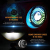 7 inch 80W 8000Lumens LED Headlight RGB Flowing Halo Ring - AUXBEAM INDIA