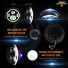 7 Inch 90W Round 4200 Lumens LED Headlight with RGB Halo Ring - AUXBEAM INDIA