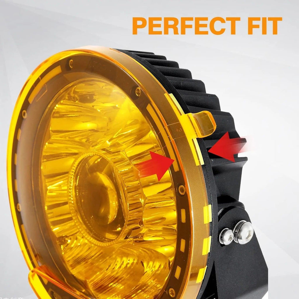 7 Inch Round LED Driving Light Amber Cover Light Shield Cover - AUXBEAM INDIA